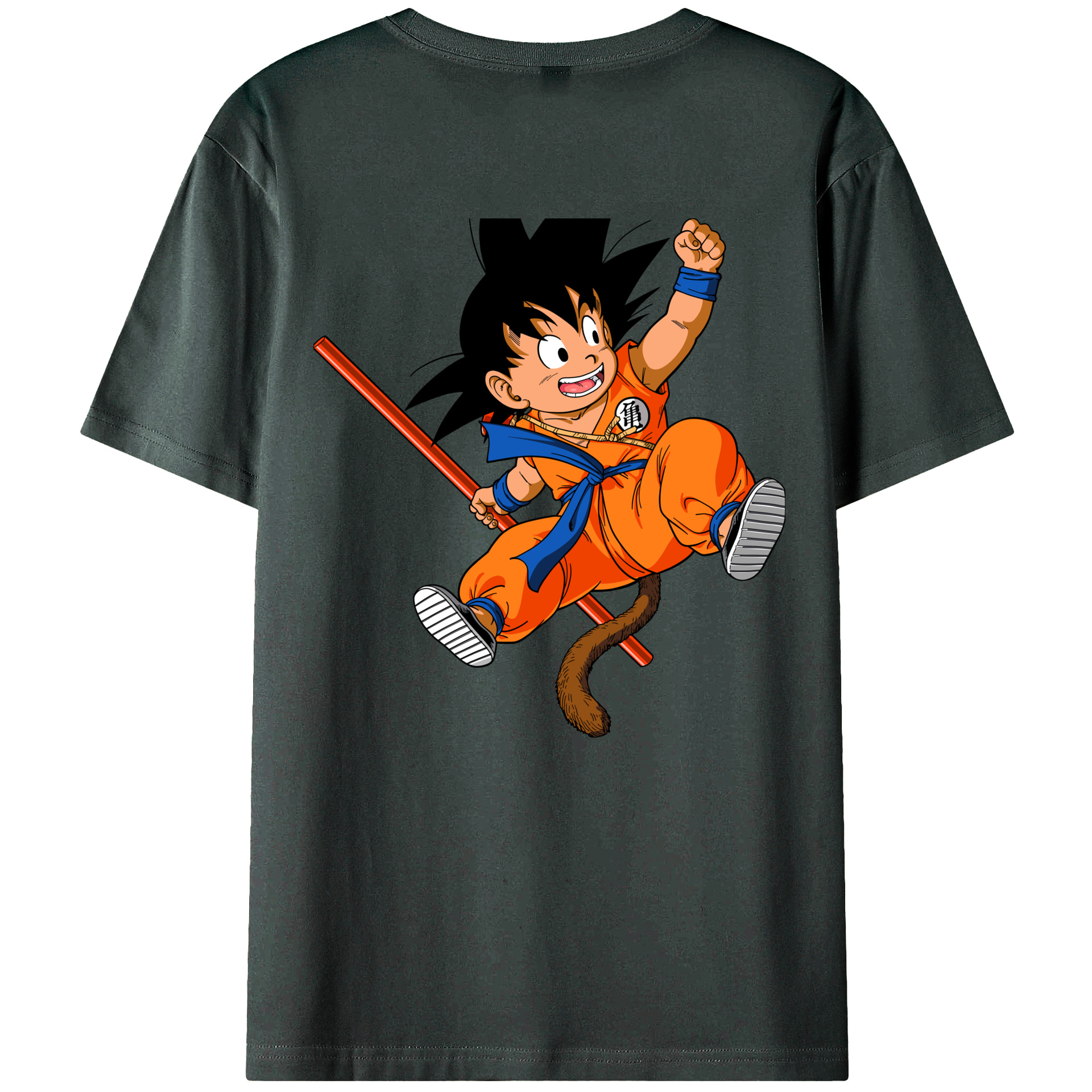 （画像用） ドラゴンボール 孫悟空（そん ごくう）Son Goku カカロット DRAGON BALL Kakarotto 綿100％ メンズ半袖Tシャツ（バックプリント） 通気性